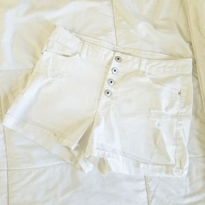 White denim shorts